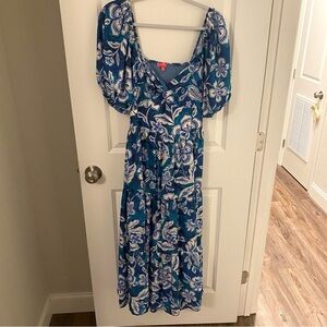 Flying Tomato Blue and White Floral Maxi Dress